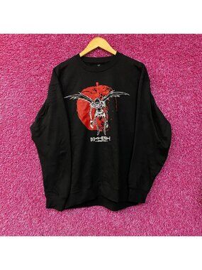 Death Note Ryuk The Shinigami & Red Apple Anime Crewneck Sweatshirt Large